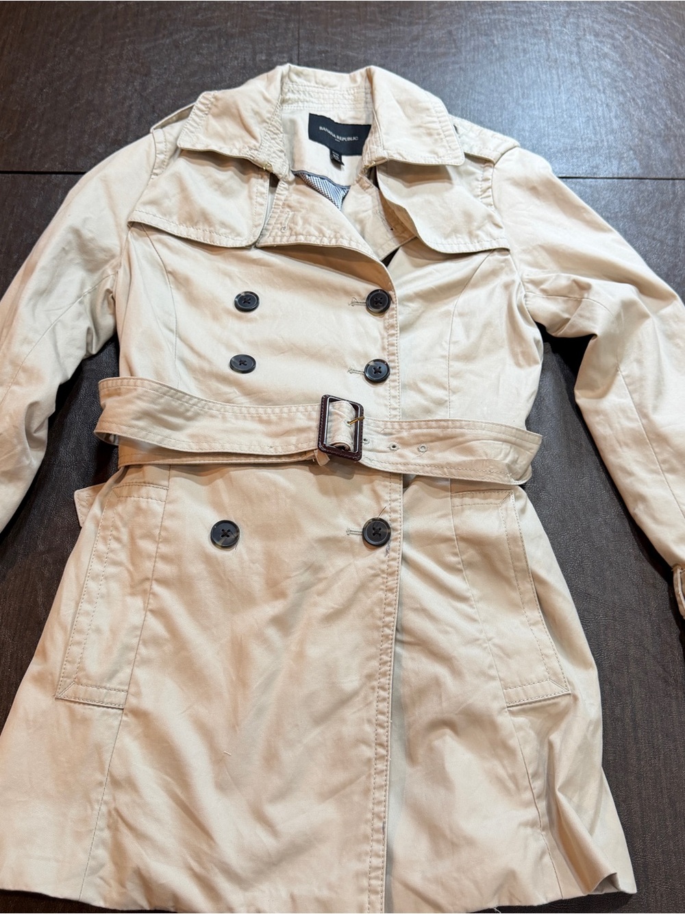 Banana Republic Belted Trench Coat Sz Petite XS